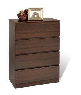  Espresso CHEST Bedroom 4 Drawers Dresser Storage Bureau PP EDBR01401 1