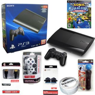 New PS3 250GB Slim System Game Accessories Gaming Console Sony Pack