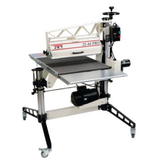 Jet 649600 22 44 Pro 3HP Drum Sander with Table Casters and DRO