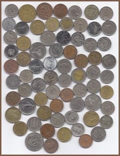 13. 1 POUND WORLD COIN MOST QUARTER TO HALF DOLLAR SIZE   LOTS OF