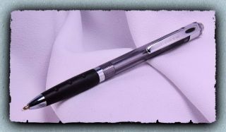 Parker Im Glossy Matte Silver Rollerball Pen w Chrome Accents Black