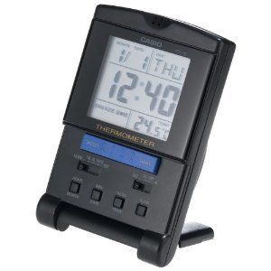 Casio New Digital Travel Alarm Clock with Thermometer Quartz Movement