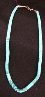 Santo Domingo Handmade Turquoise Heishi Beads Necklace
