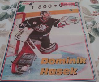 Dominik Hasek Photo Color 20 by 14 1997 Buffalo Sabres