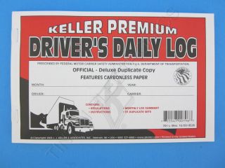 JJ Keller 701L Drivers Daily Log Book with No Dvir