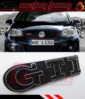 High Quality VW Dub Golf GTI Blk Grille Emblem Badge MK2 MK3 MK4 MK5