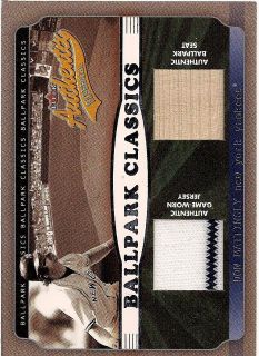 Don Mattingly 2002 Fleer Authentic Ballpark Classics Jersey Pinstripe