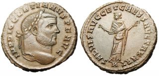 Diocletian AE Follis Salvis Avgg Et Caes FEL Kart Carthago Carthage
