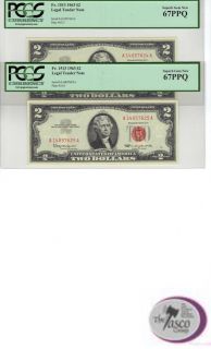 TTG 1963 $2 Legal Tender Consecutive Notes Certified