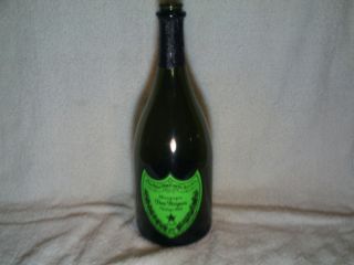 RARE Dom Perignon Luminous Light Up Champagne Bottle 750mL Empty 2003