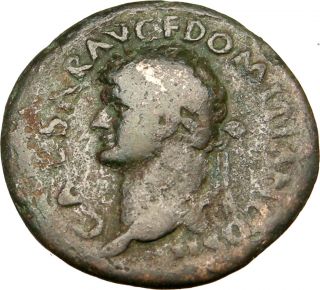 Domitian 73AD Rome Huge Authentic Ancient Roman Coin w Spes Hope