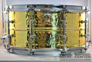 Ludwig Hammered Brass Supraphonic Snare Drum w Tube Lugs 6 5x14