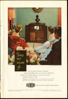 1948 Print Ad Dumont First with The Finest Television Todays Most