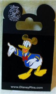 adorable pin featuring donald duck wearing a golden mouse ear hat part
