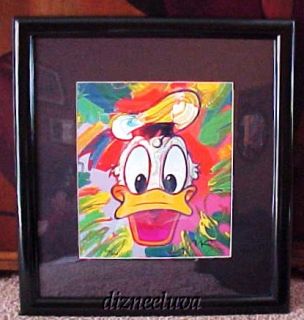 500 DISNEY PETER MAX DONALD DUCK SERIGRAPH   HAND SIGNED