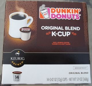 Dunkin Donuts K Cup Original Blend Coffee Keurig 14 Count