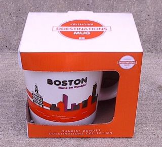 Dunkin Donuts Boston Ceramic Destinations City Coffee Cup Mug New in