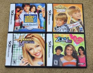  Nintendo DS Games   Zoey 101, Suite Life, Hanna Montana, HS Musical 2
