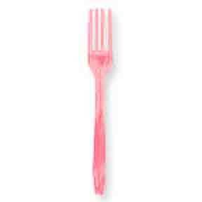 Candy Pink Party Supplies Plastic Cutlery Forks Package