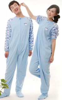 Ladies Cute Cosy Fleece Pyjamas All in One Footed Pajamas Animal Suit