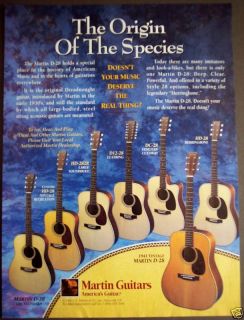  1996 Martin Style 28 Guitars Vintage Music Ad