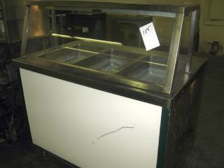 Used Buffet Electric Hot Food 3 Compartment Steam Table With Sneeze