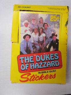Dukes of Hazzard 1981 Donruss Box 36 Packs Stickers
