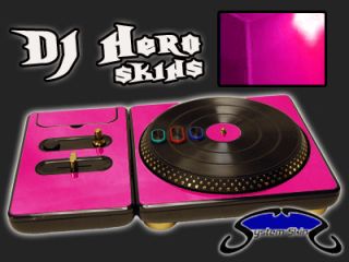 PINK CHROME DJ Hero turntable Skin for 360, PS3 Console System Decal