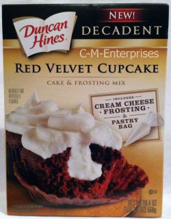 Duncan Hines Decadent Red Velvet Cupcake Cake Frosting Mix 19 4 Oz