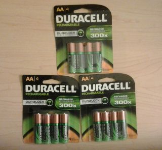 Duracell Rechargeable Battery 12 AA 3 Packs