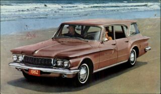 1962 Dodge Lancer Station Wagon Vintage Car Postcard