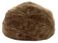 Taupe Suede Leather Mens Ivy Cap Hat Newsboy Golf Driving Gatsby M L