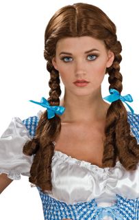 Wizard of oz Dorothy Adult Ladies Costume Pigtail Wig