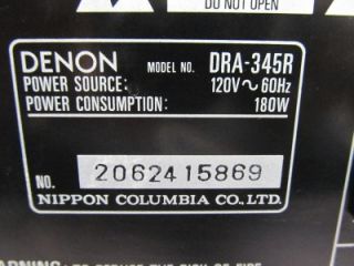 Denon DRA 345R Precision Audio Component AM FM Stereo Receiver