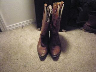 Womens Double H HH Brown Roper Western Cowboy Boots 7 1 2 M