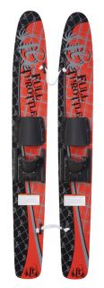 Full Throttle Beginner Trainer Water Skis 80 lbs 116 8 cm 46” L Red