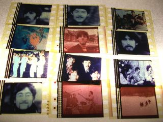  BEATLES Rare film cell clip lot of 12 collection movie dvd memorabilia