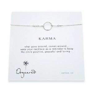 Dogeared 16 Sterling Silver Karma Necklace