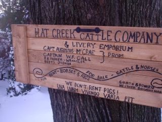 Lonesome Dove Hat Creek Cattle Company Sign Plus Bonus