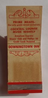  Matchbook 1796 House Restaurant at the Downingtown Inn Downingtown PA
