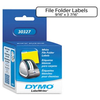 Dymo 1 Up File Folder Labels 3 7 16 x 9 16 White 260 PK