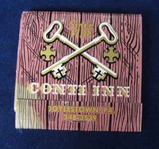  Cross Skeleton Key Matchbook Doylestown PA Since 1758 Unused