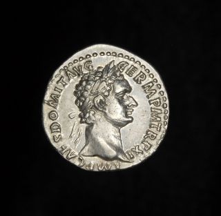 Ancient Roman Silver Denarius Minerva Coin of Emperor Domitian