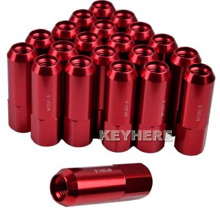 Repacking Wheel Lightweight Extended Aluminum Lug Nuts K0E1 Red Car