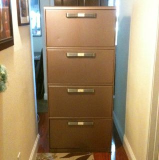  Deco Metal Steel Four Door Drop Pull Down File Storage Cabinet