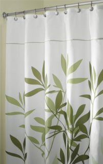 INTERDESIGN LONG FABRIC SHOWER CURTAIN WITH FABRIC LINER 84