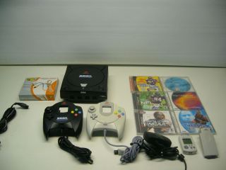 Sega Sports Black Dreamcast System Game Console Lot