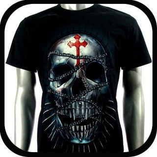 Rock Eagle T Shirt Biker Skull Tattoo RE20 Sz XXL Devil Indie