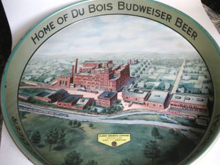 Du Bois Budweiser Beer Tray Dubois Brewing Company PA Nice Shape Old