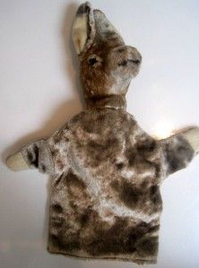 Vintage Steiff German 1930s Mohair Hand Puppet Donkey Mule